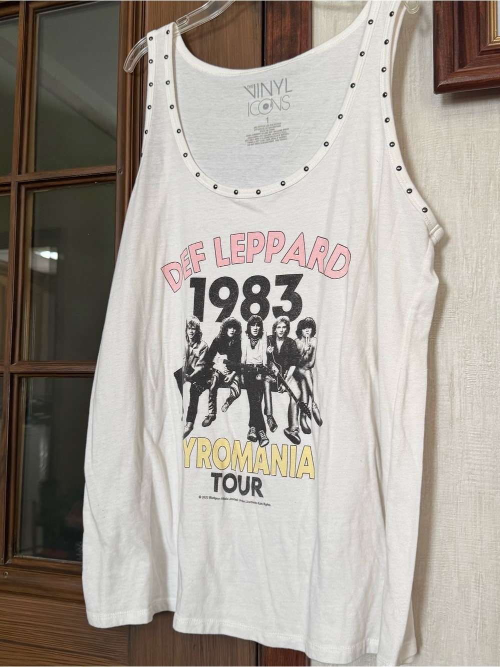 White Def Leppard 1983 Pyromania Tour Tank Top- The Vinyl Icons